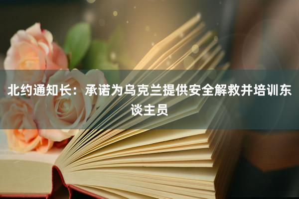 北约通知长：承诺为乌克兰提供安全解救并培训东谈主员