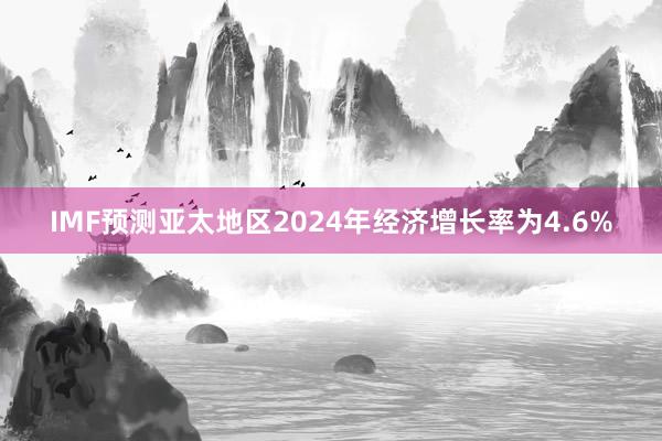 IMF预测亚太地区2024年经济增长率为4.6%